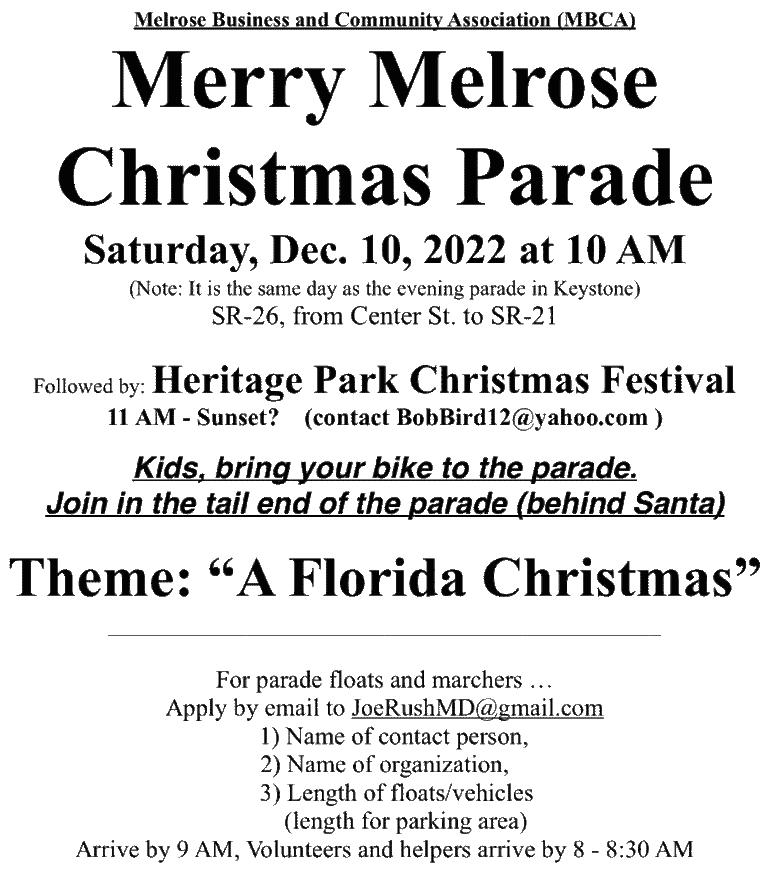 Merry Melrose Melrose Business & Community Association